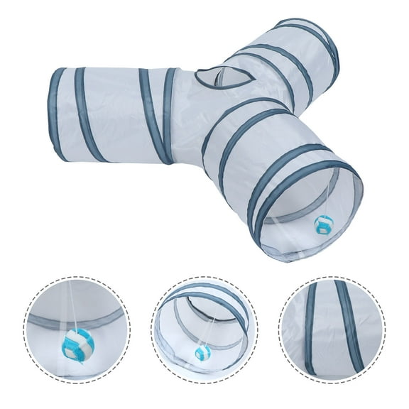 MUSEYA Cat Spiral Tunnel Toy Foldable Steel Wire for Home 1Pcs