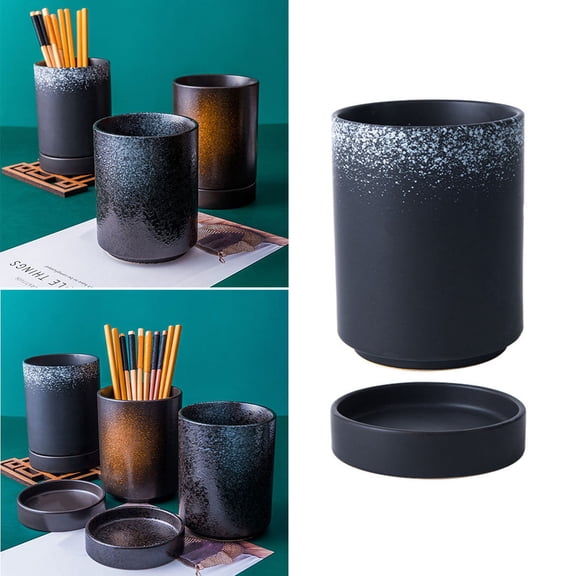 OATIPHO Chopsticks Stand Black for Home with Water-Draining Design 1Pc