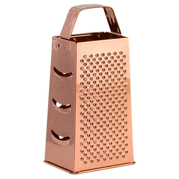 OATIPHO Stainless Steel Kitchen Grater with Handle Multifunctional Vegetable and Cheese Grating Tool in Brown