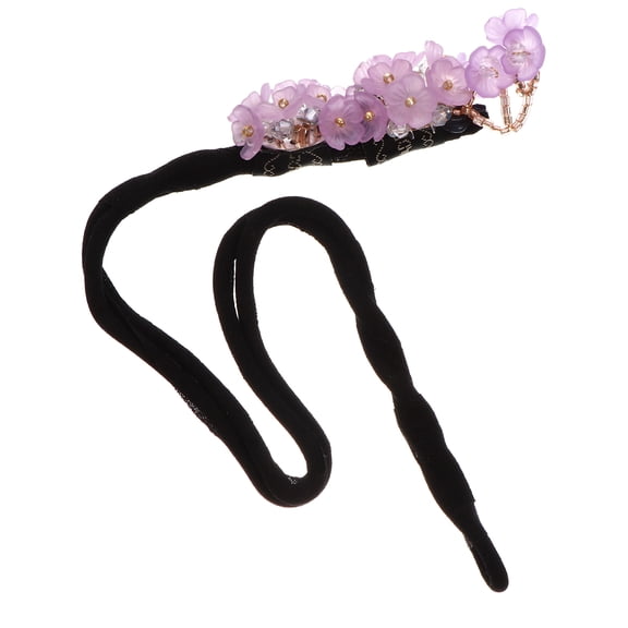 MUSEYA Chignon Hair Tool Petal Hair Bun Maker for Ladies Daily Use with Crystal 1Pcs