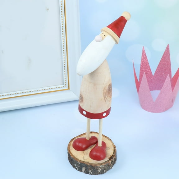 OATIPHO Santa Decorations Home Decorative Doll Multi Wood 1Pack
