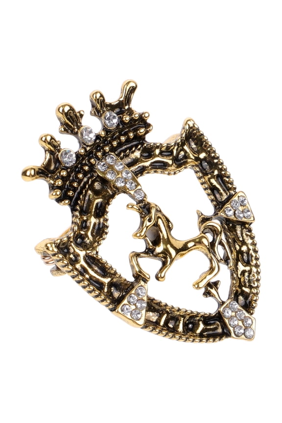 Chic Golden Brooch Pin Zinc Alloy Decorative Pin for Shirts and Ties