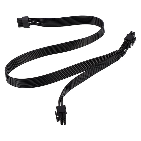 OATIPHO Graphics Power Cord 8Pin to Dual 6plus2pin GPU Extension Cable for Home Use Black