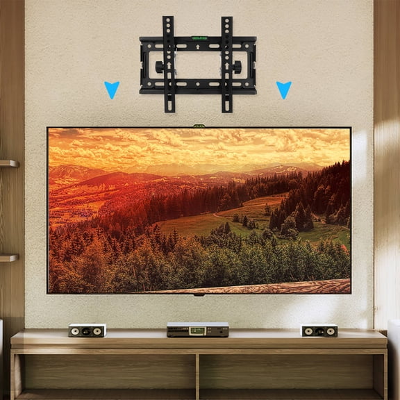 OATIPHO Adjustable Black TV Mounting Bracket for Home with Cold Rolled Steel and Secure Locking Mechanism