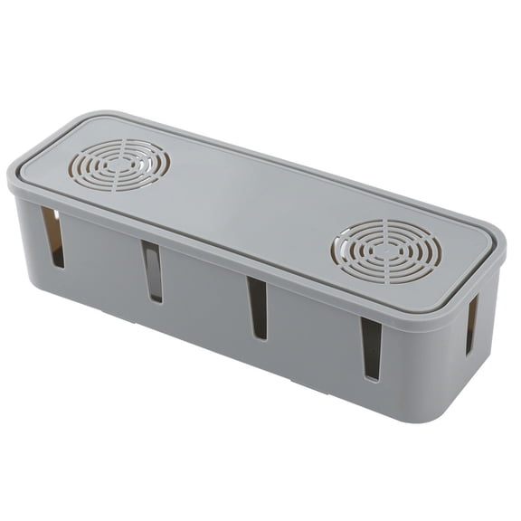 OATIPHO Plug Socket Safety Box Grey for Cable Storage with Anti Dust and Heat Release