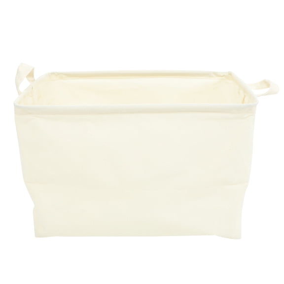 MUSEYA Cotton Linen Storage Basket With Handles Clothing Organizer For Nursery Playroom And For Tidy Homes