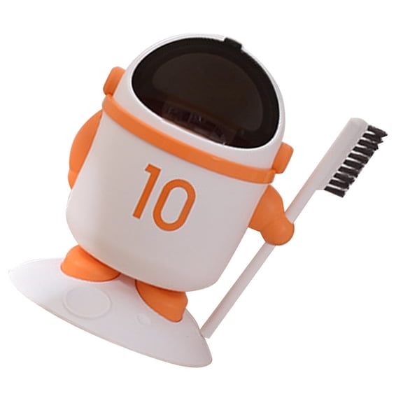 OATIPHO Trash Can Orange PP Astronaut Shape 1Set 10.4x7.3in