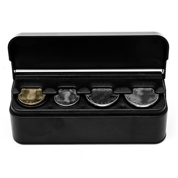 MUSEYA Currency Organizer Plastic Coin Box For Men And Women 1Set Black