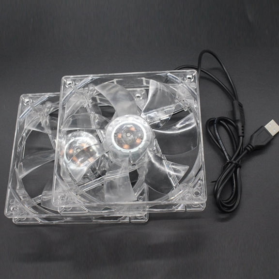 OATIPHO 1Pcs Mini Computer Fan USB Powered White ABS for Router Air Cooling