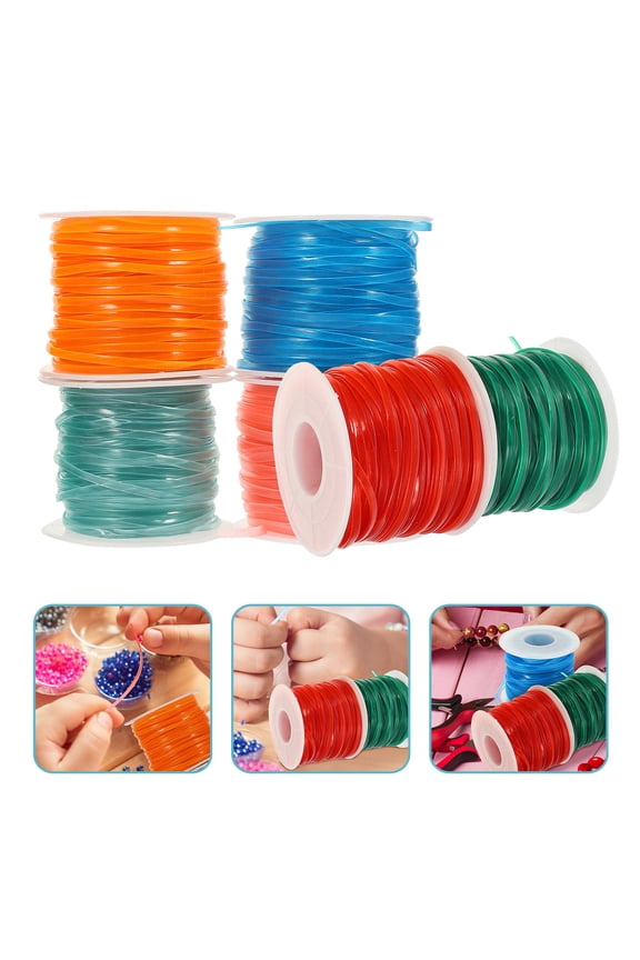 1Set Premium Assorted Color Plastic DIY Lanyard ng Kit with Buckles for Crafting