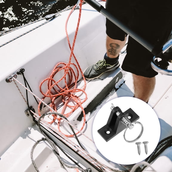 OATIPHO Durable Black Marine Boat Deck Hinge Nylon Flat Mount for Bimini and Kayak Accessories