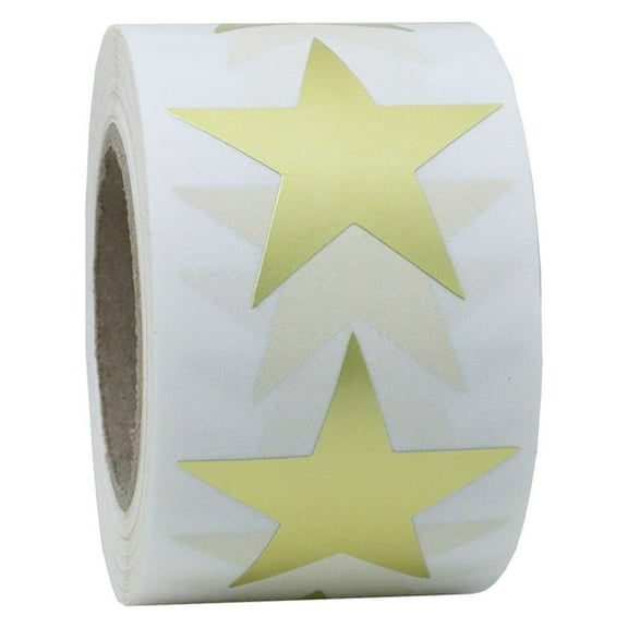 OATIPHO Five Pointed Star Reward Stickers Golden Adhesive for Student Stationery