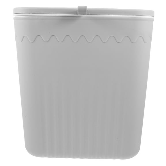 MUSEYA Diaper Trash Can White Bathroom Trash Can With LidPVC Space Saving For Households Daily Use 1Pack