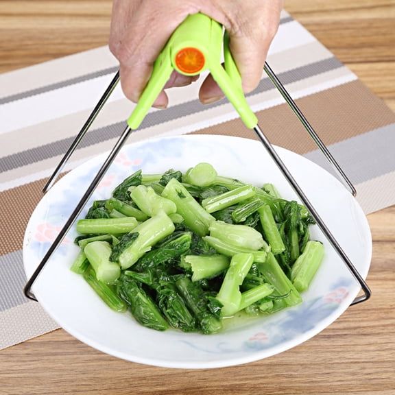 OATIPHO Anti-scald Bowl Holder Clips Stainless Steel Ergonomic Design for Cooking 1Pcs
