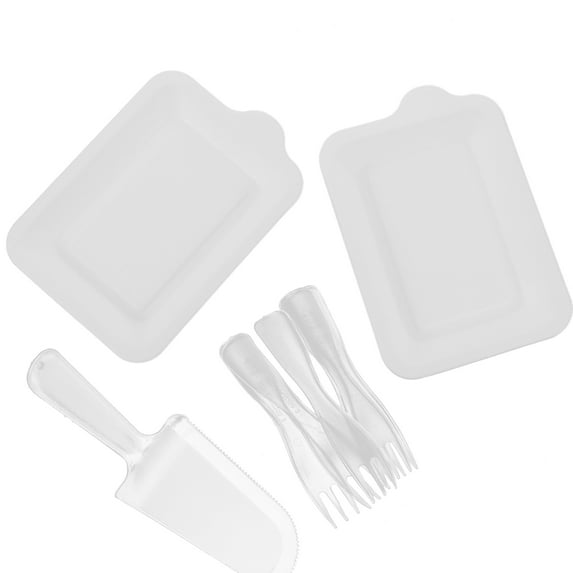 MUSEYA Disposable Plastic Cake Plates for Birthday Parties and Home Use Transparent Safe and Thicken 2 Bags