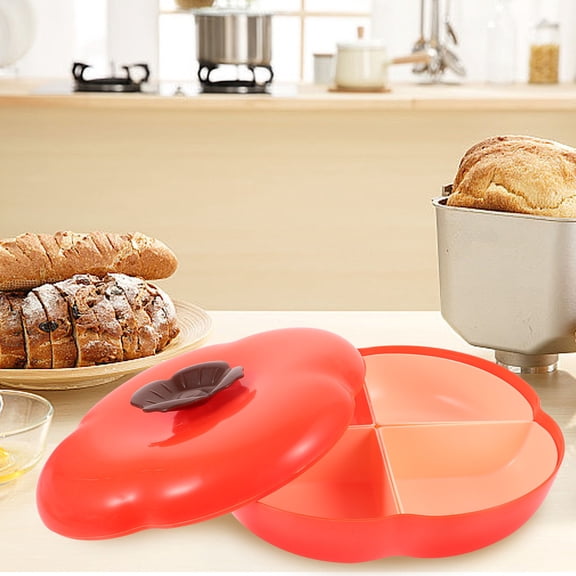 MUSEYA Divided Snack Tray with Lid PP Freshness Preservation for Candy 1Pcs