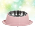 thumbnail image 1 of OATIPHO Non-Overturning Water Bowl Dog Pink Stainless Steel 1Set, 1 of 8