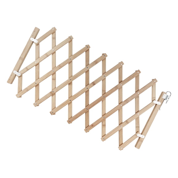 OATIPHO Durable Wooden Pet Barrier Gate Khaki for Indoor Hallway and Stair Protection