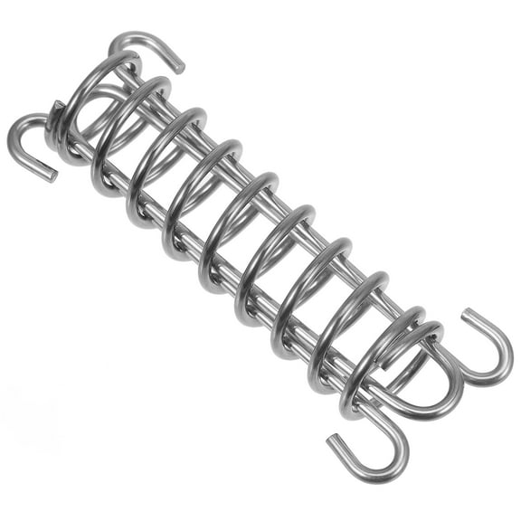 MUSEYA Tension Spring for Dog Leash Stainless Steel Shock Absorbing Silver Finish