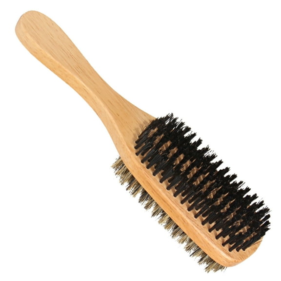 MUSEYA Durable Beard Brush with Bristles and Nylon for Men Yellow Promotes Growth and Reduces Itch 1 Pc