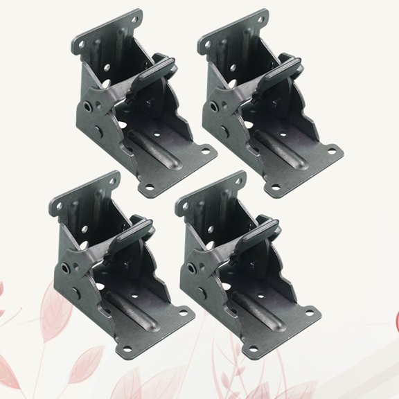 OATIPHO 4Pcs Furniture Leg Folding Hinge Black Support Frame with Spring Activated Lock