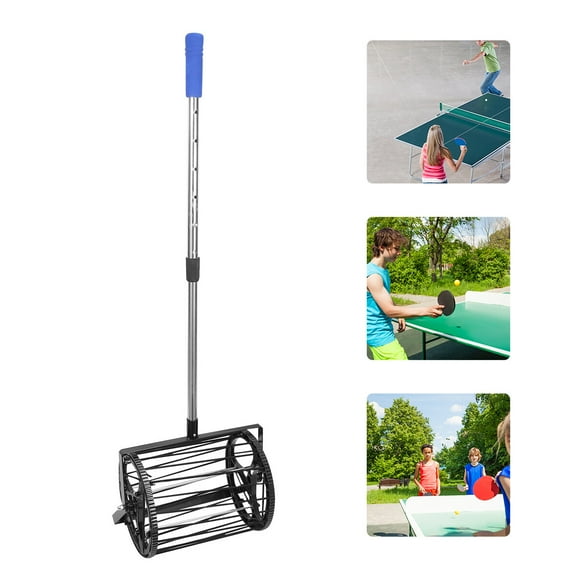 OATIPHO 1Pc Table Tennis Ball Retriever Drum Type Black Lightweight Portable Picker
