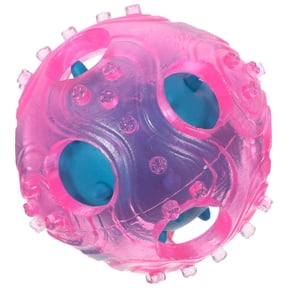 OATIPHO Pet Feeding Toys Tricky Treat Ball Tpr Interactive Food Dispensing Dog Toy Rosy 1Pcs