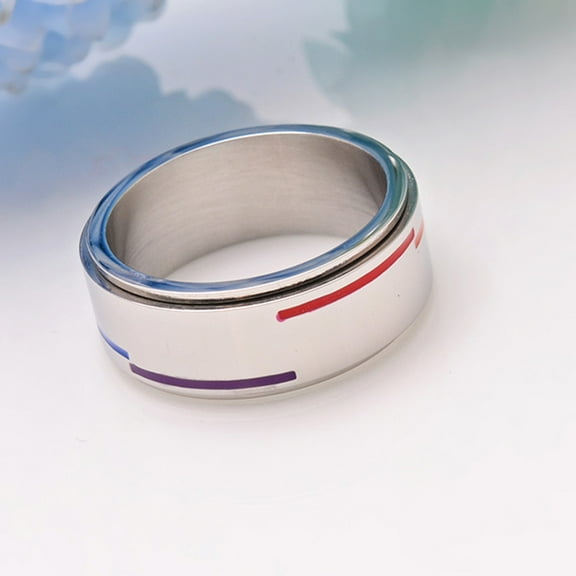 MUSEYA Durable Silver Metal Ring for Wearing Waterproof Unique Design Perfect Gift