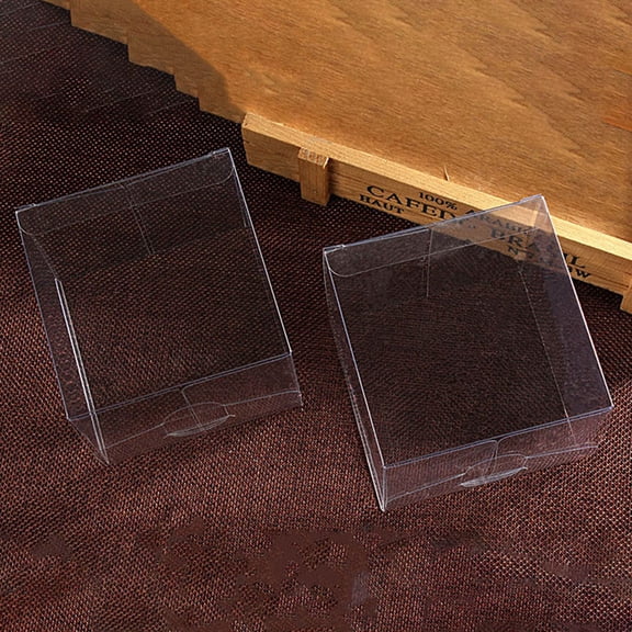 OATIPHO  Clear PVC Boxes for Party Favors and Desserts Transparent Storage