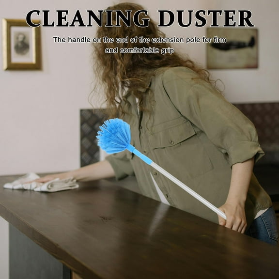 OATIPHO Extra Long Duster For High Ceiling Ceiling Duster In Blue 1 Set For Blind Cleaning