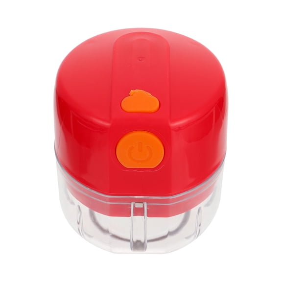 MUSEYA Electric Garlic Pounder Garlic Chopper Red ABS for Hot Pot Restaurant 1 Set
