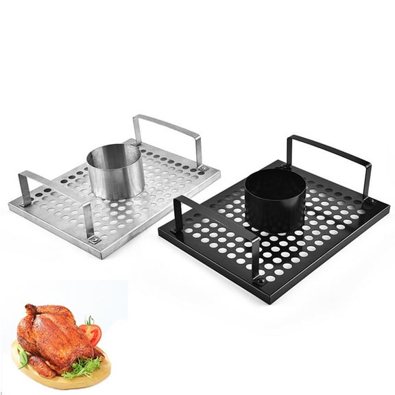 OATIPHO BBQ Tool Stainless Steel Chicken Rack for Outdoor Activities 1Pcs