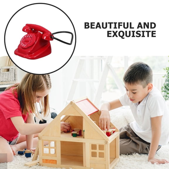 MUSEYA Fake Phone Miniature Telephone Multi Collectible Item Indoor Play 1Pcs