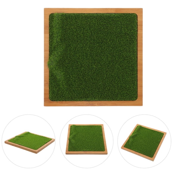 MUSEYA Figurine Display Stand Countertop Display Riser Stand Green 1Pcs Cute Style for Desk Organization