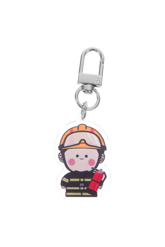 Firefighter Keychain Fireman Pendant Collectible Firefighter Accessories