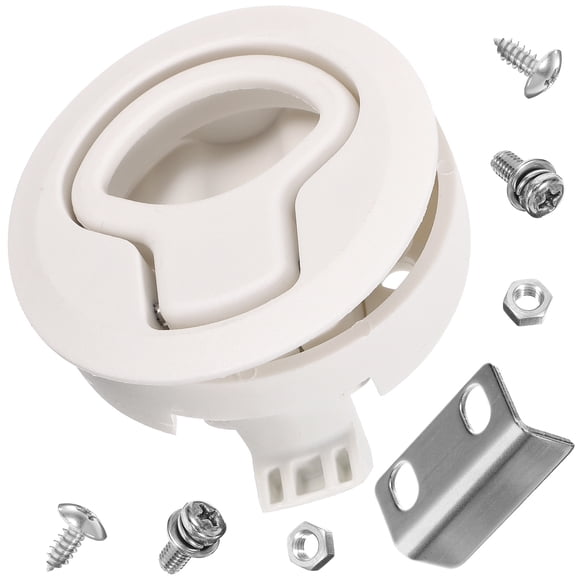OATIPHO Sleek Modern Round Boat Latches Marine Locking Plastic White 1 Set