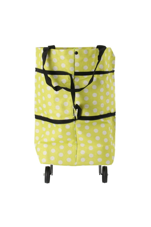 Multi Color Folding Shopping Bag with Wheels Versatile Oxford Material