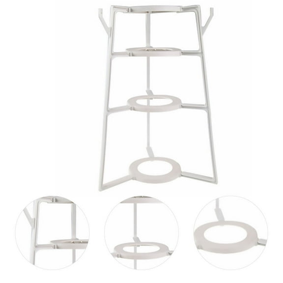 MUSEYA Frying Pan Storage Rack for Kitchen Multi Layer Kitchen Rack ABS Plastic Light Duty Household Users 1Pack