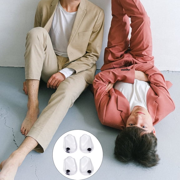 MUSEYA Gel Foot Support Pads for Shoes Transparent Pair Improves Motion Control and Stability 2 Pairs