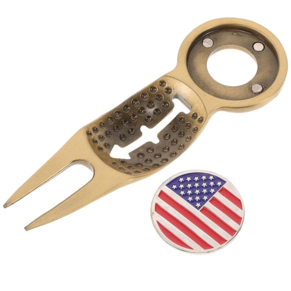 MUSEYA Divot Fixer Golf Divot Tool Metal Multi for Professional Players 1Pack
