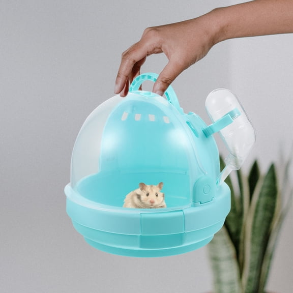 OATIPHO Portable Sky Blue Small Pet Cage Handheld Hamster Carrying Case for Travel