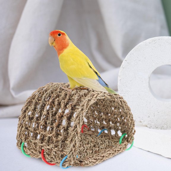 OATIPHO Spacious Handwoven Straw Bird Nest for Bird Sleeping and Garden Ornament