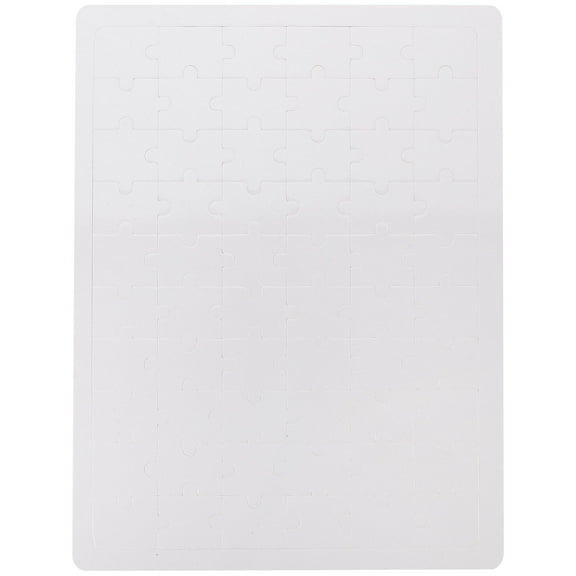 OATIPHO Lovers Diy Rectangle Heat Transfer Puzzle White Wood 1Set