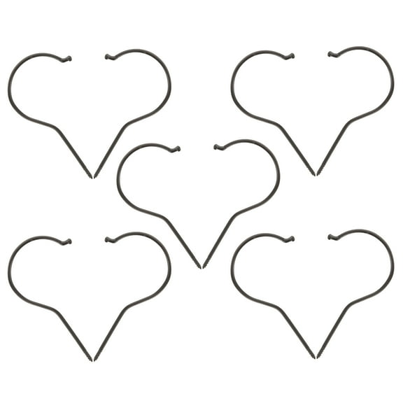 MUSEYA 10Pcs Multipurpose Black Screw Hooks for DIY Hanging in Home Interior