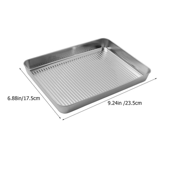 OATIPHO Pizza Lovers Baking Pan Stainless Steel Baking Tray Scratch Resistant 1Pcs