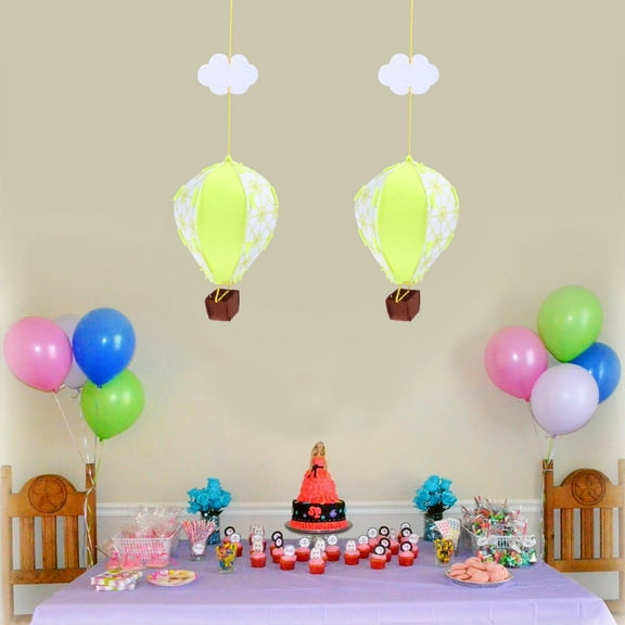 OATIPHO Easy to Assemble Yellow Hot Air Balloon Decoration for Graduation Wedding and Party Use