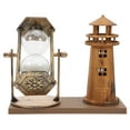 thumbnail image 1 of MUSEYA Hourglass Shape Decoration Plastic Timer Golden Retro Decor For Home Office 1Set, 1 of 6