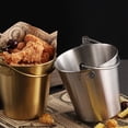 thumbnail image 1 of OATIPHO Plated Silver Stainless Steel Ice Storage Bucket with Portable Handle for Bar and Party Use, 1 of 8