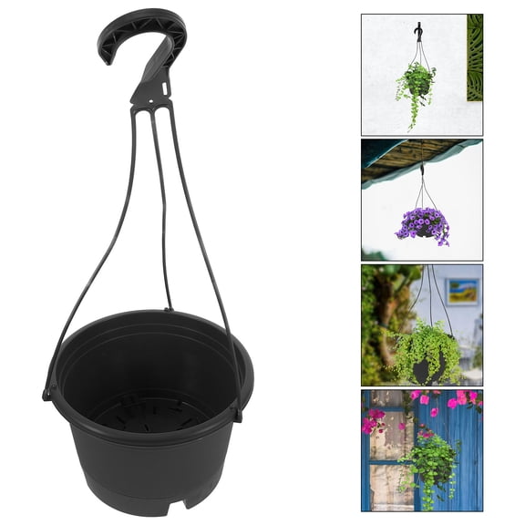 OATIPHO Grey PP Indoor Hanging Planter for Daily Use with Space-Saving Design