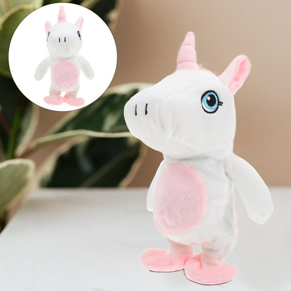 MUSEYA Interactive Walking Toys Unicorn Toy Pink PP Cotton 1Set Speaking